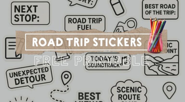 Road Trip Stickers Pack [Free Printable]